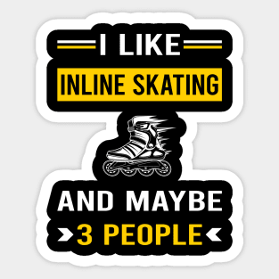 3 People Inline Skating Skate Skater Sticker